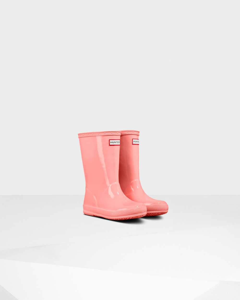Hunter Original First Classic Gloss Kids Rain Boots NZ-95384F Pink